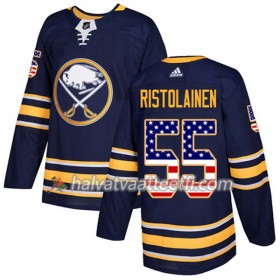 Miesten NHL Buffalo Sabres Pelipaita Rasmus Ristolainen 55 Adidas 2017-2018 MarineSininen USA Flag Fashion Authentic